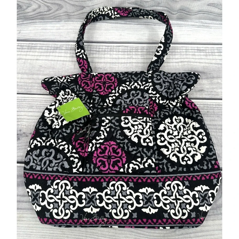 VERA BRADLEY LAURA CANTERBERRY MAGENTA QUILTED TOTE‎ PURSE BAG - NEW WITH TAGS